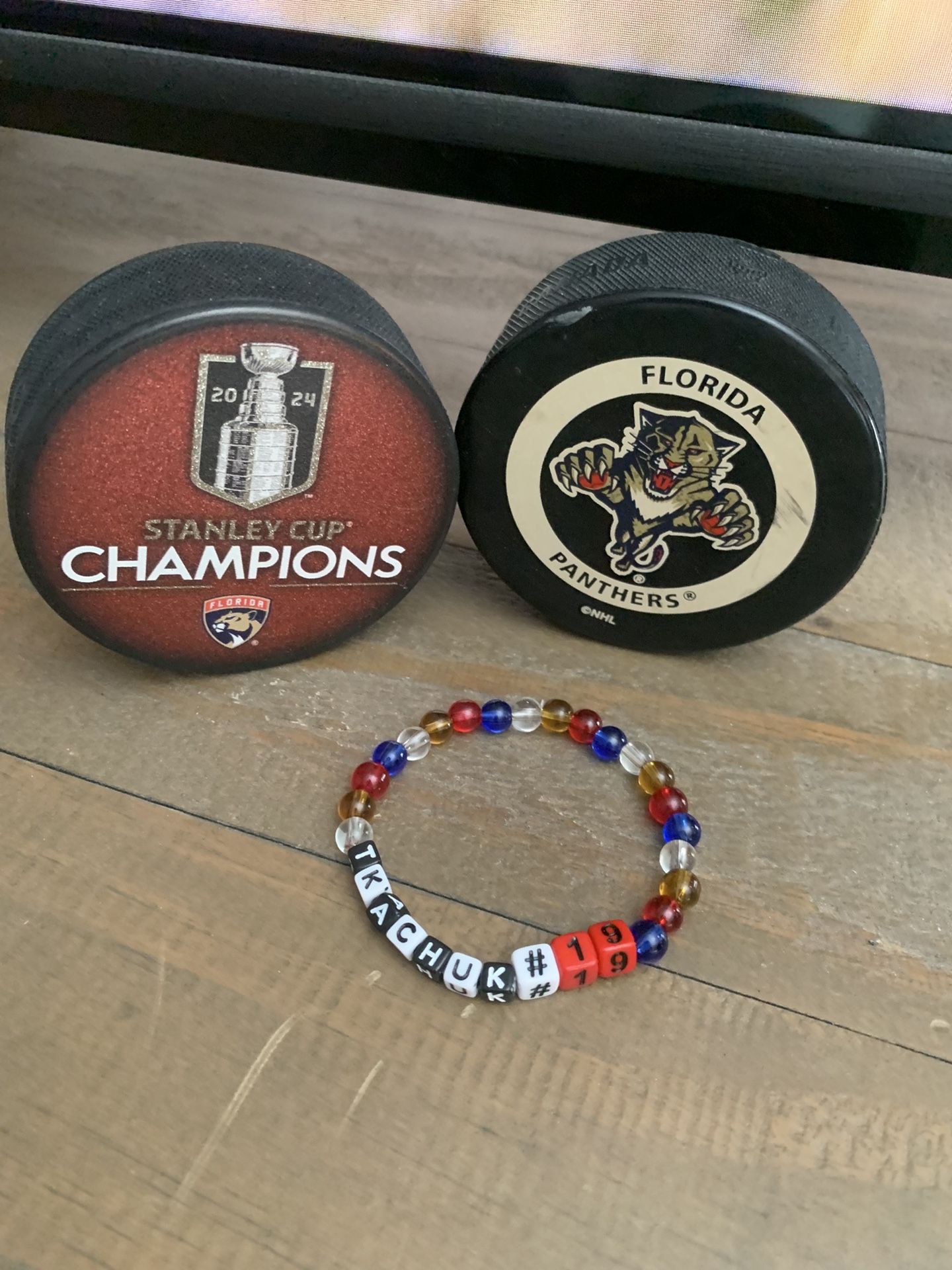 Florida Panthers #19 Matthew Tkachuk Beaded Bracelet