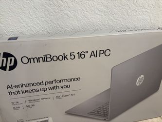 HP Omnibook 5 16 inch screen AI PC New 512gb Ryzen 5