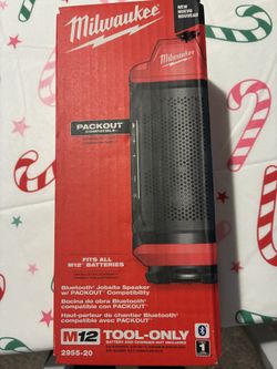 Brand New M12 12-Volt Lithium-Ion Cordless Bluetooth Jobsite Speaker with PACKOUT Compatibility