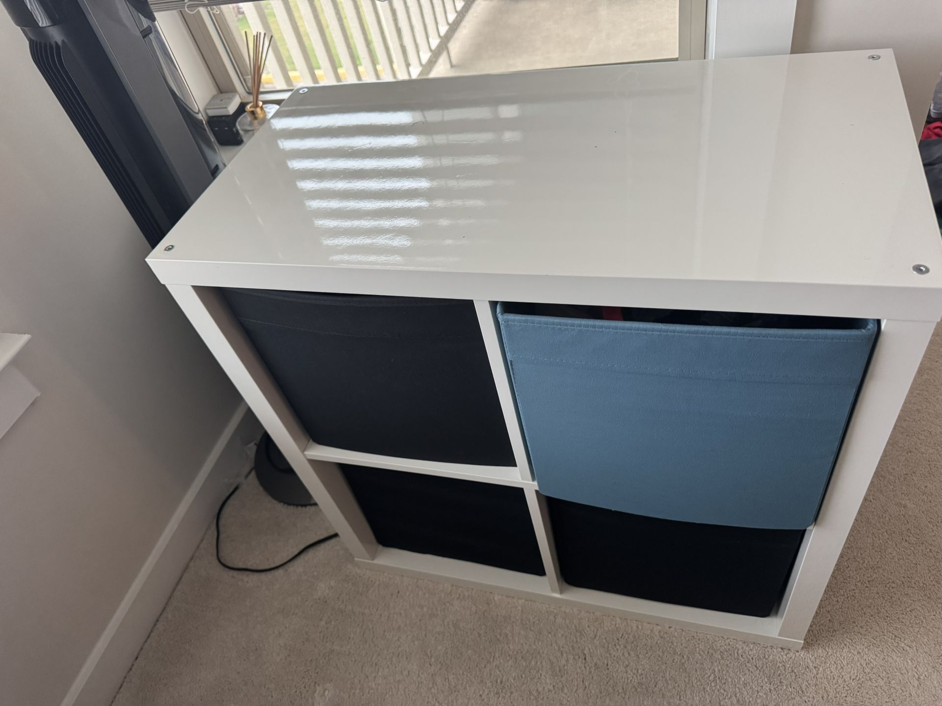 USED IKEA KALLAX Shelving unit, white, 77x77 cm
