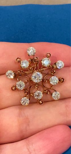 14K GOLD VICTORIAN DIAMOND PENDANT
