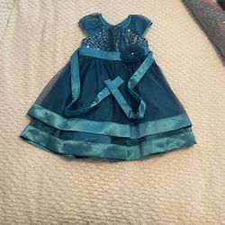 Teal Fancy Layered dress size 5