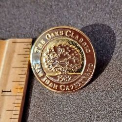 The Oaks Classic San Juan Capistrano 1987 Horse Equestrian Show Vintage Collectible Lapel Pin A-1