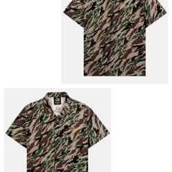 Jurassic World X Shoe Palace Camo Button Up Shirt Mens M-2XL New $49.99 MSRP