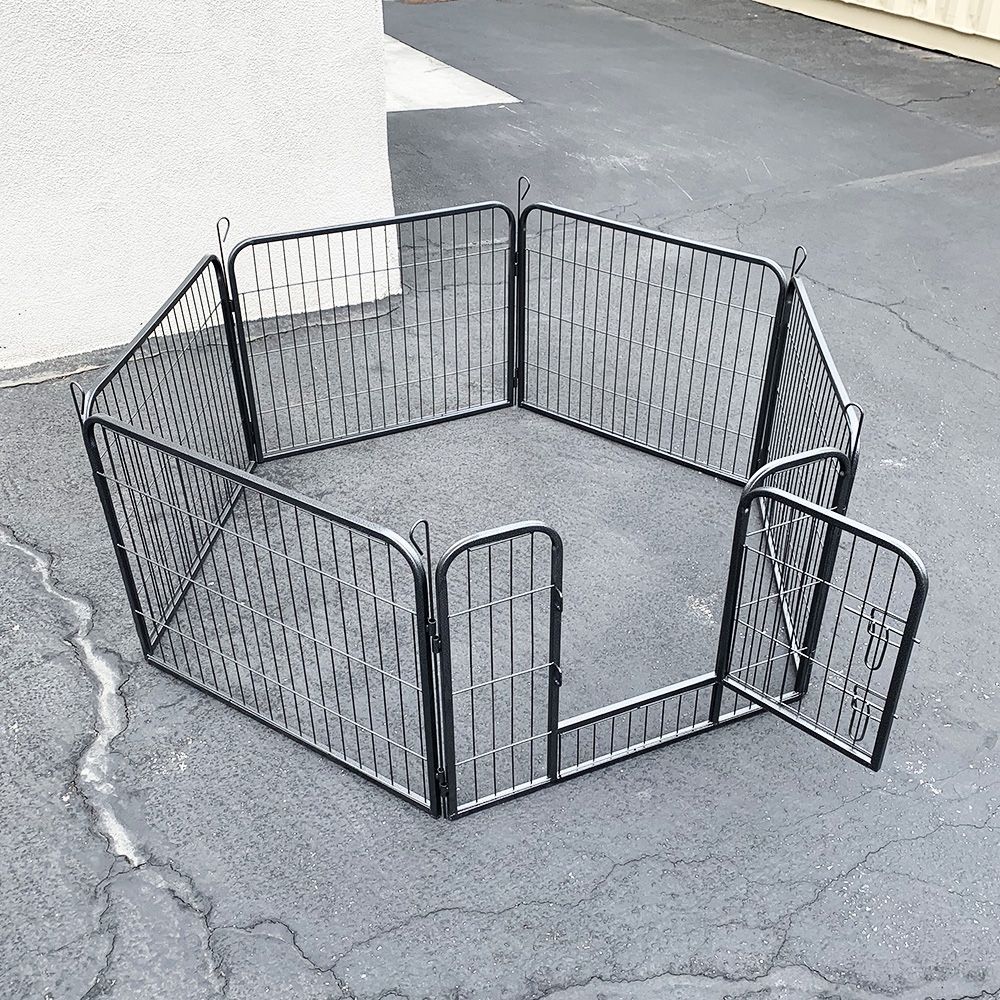 $55 (New) Heavy duty 24” tall x 32” wide x panel pet playpen dog