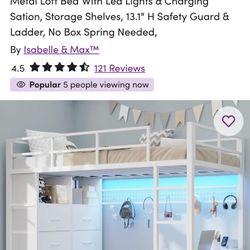 Like New Twin Loft Bed-wayfair 