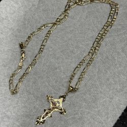 Gold Chain with Gold Pendant 