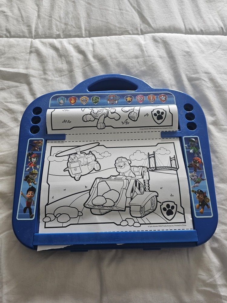 Paw Patrol Roll Paper Desk (Used A Few Color Pages)