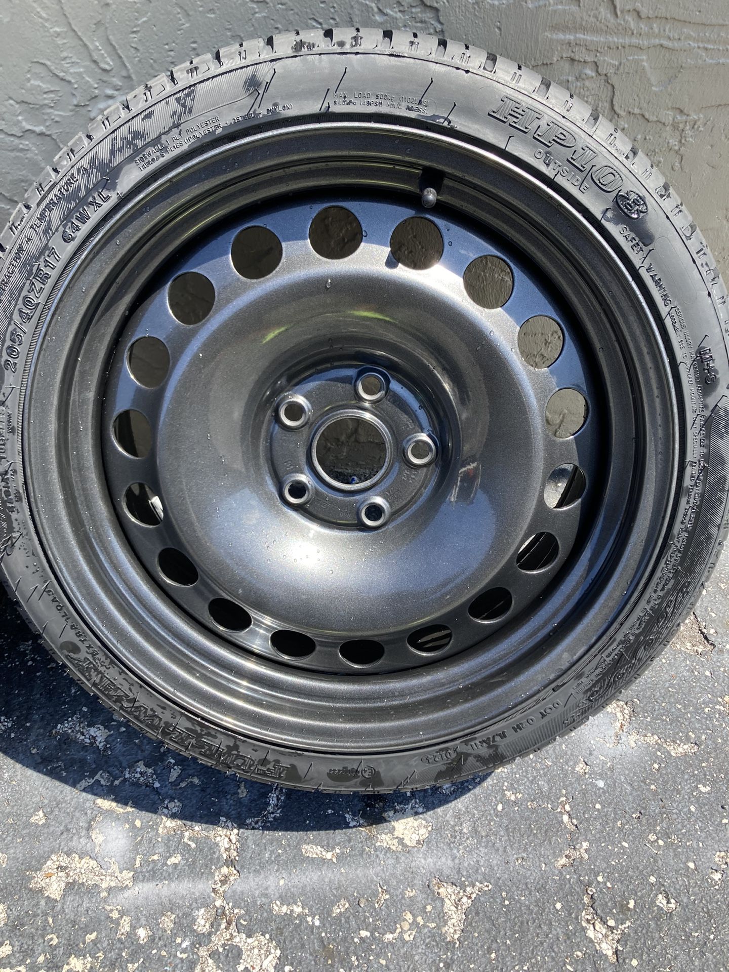 Staggered Steelies 17”x5x112- 57.1mm Center Bore