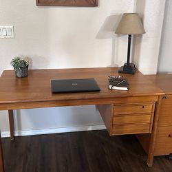Vintage Mid Century Modern Teak Desk