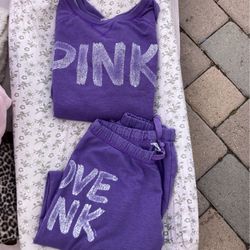 Victoria’s Secret Purple Sweatshirt And Sweat Pants Size Small