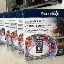 LED Rope Lights 18ft Color Changing w/ Remote – Indoor/Outdoor (5 Available)