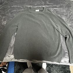 Old Navy men's grey ribbed crewneck sweater
