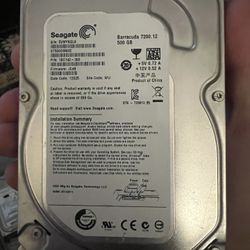 Seagate 500 GBHard Drive 3.5 inch.