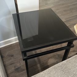 Black Glass Coffee And End Tables