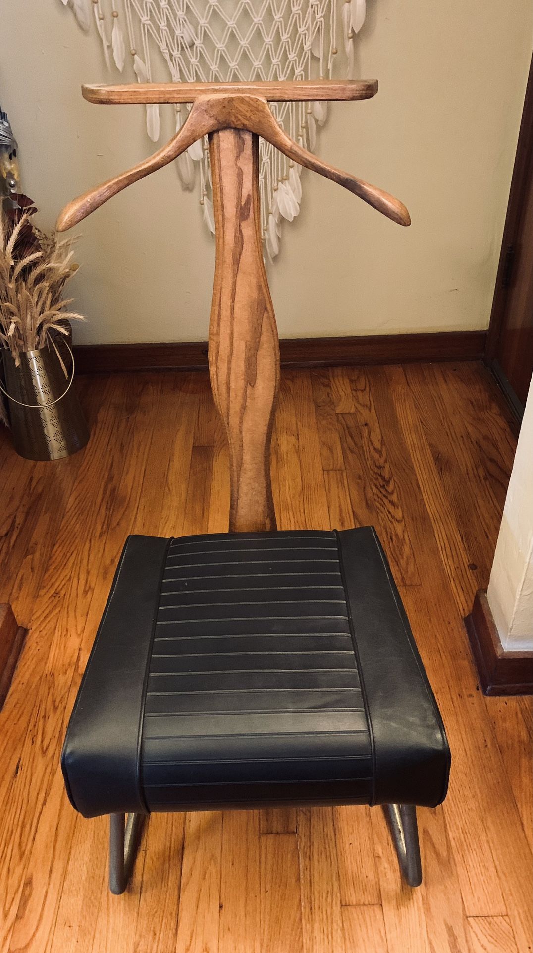 Vintage Mid Century Coat Rack/Seat