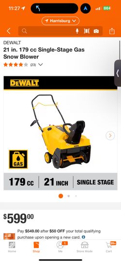 Dewalt Gas Snow Blower