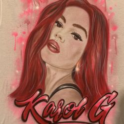 Airbrush  Portrait  Art Karol G