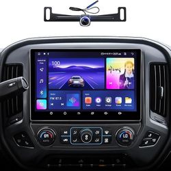 Car Stereo Radio Chevrolet Silverado 2014-2018 GMC Sierra, Wireless CarPlay Android Auto, Bluetooth, GPS, 11.5” Touch Screen Head Units, Backup Camera