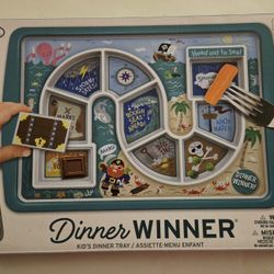 NEW Genuine Fred Dinner Winner Kids' Dinner Tray, Pirate Food Game Picky Eater