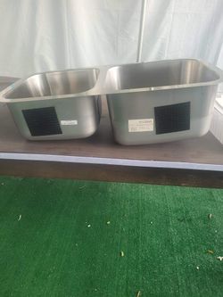 Double bowl under mount stainless steel Sink