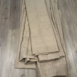 Lot of 4 Ballard Designs 109% Jute Drape Panels 96”L
