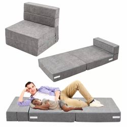 MOPHOTO Folding Sofa Bed Guest Sofa Bed Fold Out Couch Mattress 63x25.6x6 in