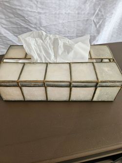 Capiz Shell Tissue Box Cover