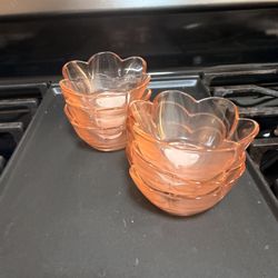 Flower Candle Holders Or Bowls (6) 