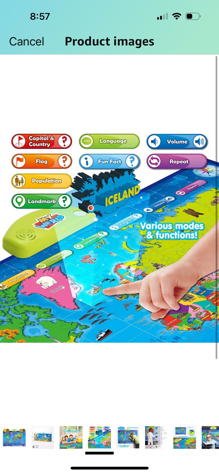 BEST LEARNING i-Poster My World Interactive Map -