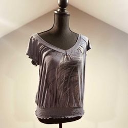 Gray V Neck Shirt Size Small