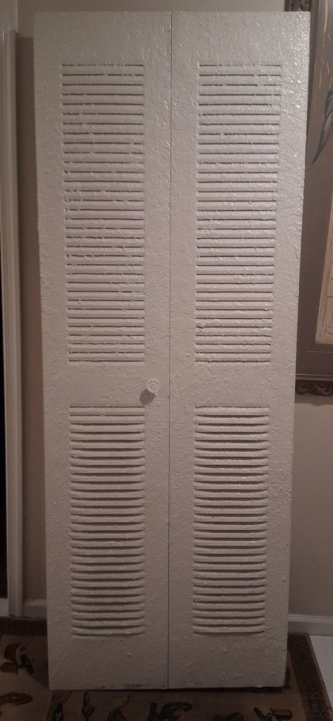 30x79 metal white vented closet bifold door