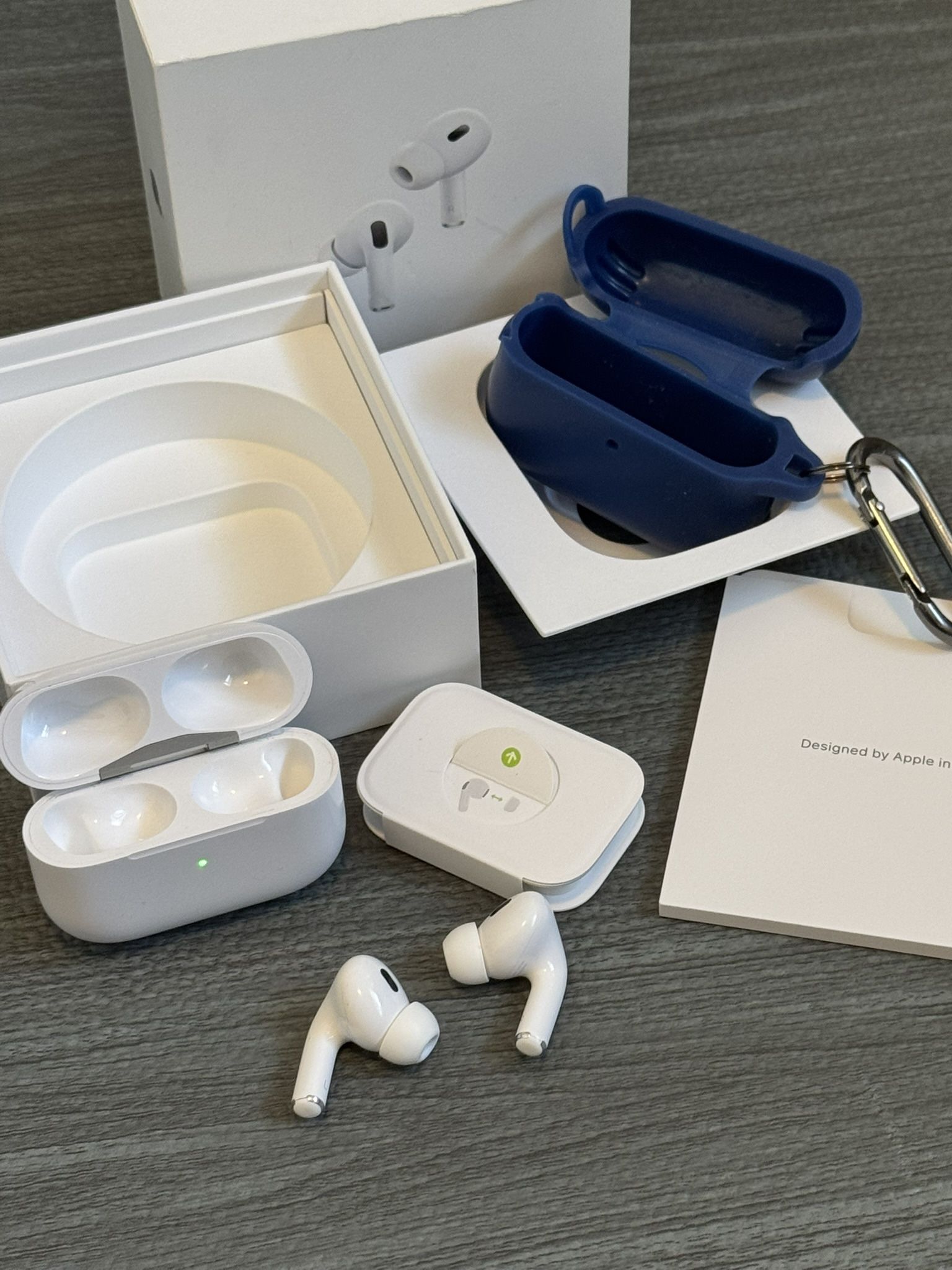 Apple AirPods Pro (2nd Gen) – With Box + Extra Tips + Silicone Case