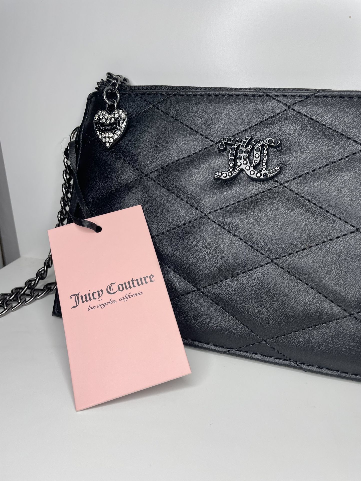 Juicy Couture Black Rhinestone Wristlet 