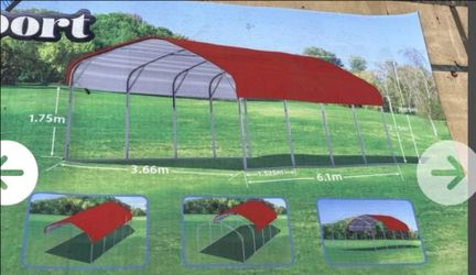 12x20 feet steel carport
