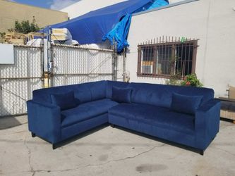 BRAND NEW 7x9ft SECTIONAL SOFAS Barcelona NAVY FABRIC CUSTOM made available