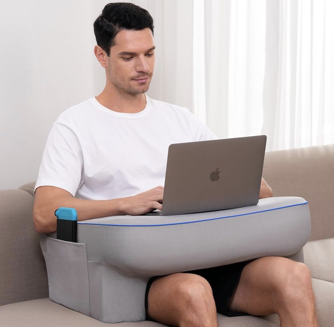 Reading Pillow,Lap Desk Pillow for Laptop,Memory Foam Reading Pillows for Gaming