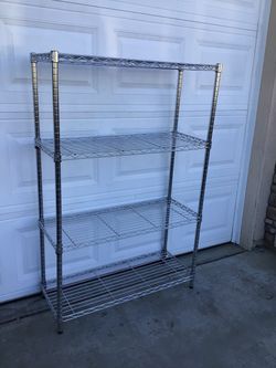 4-Tier Chrome Wire Shelving Unit