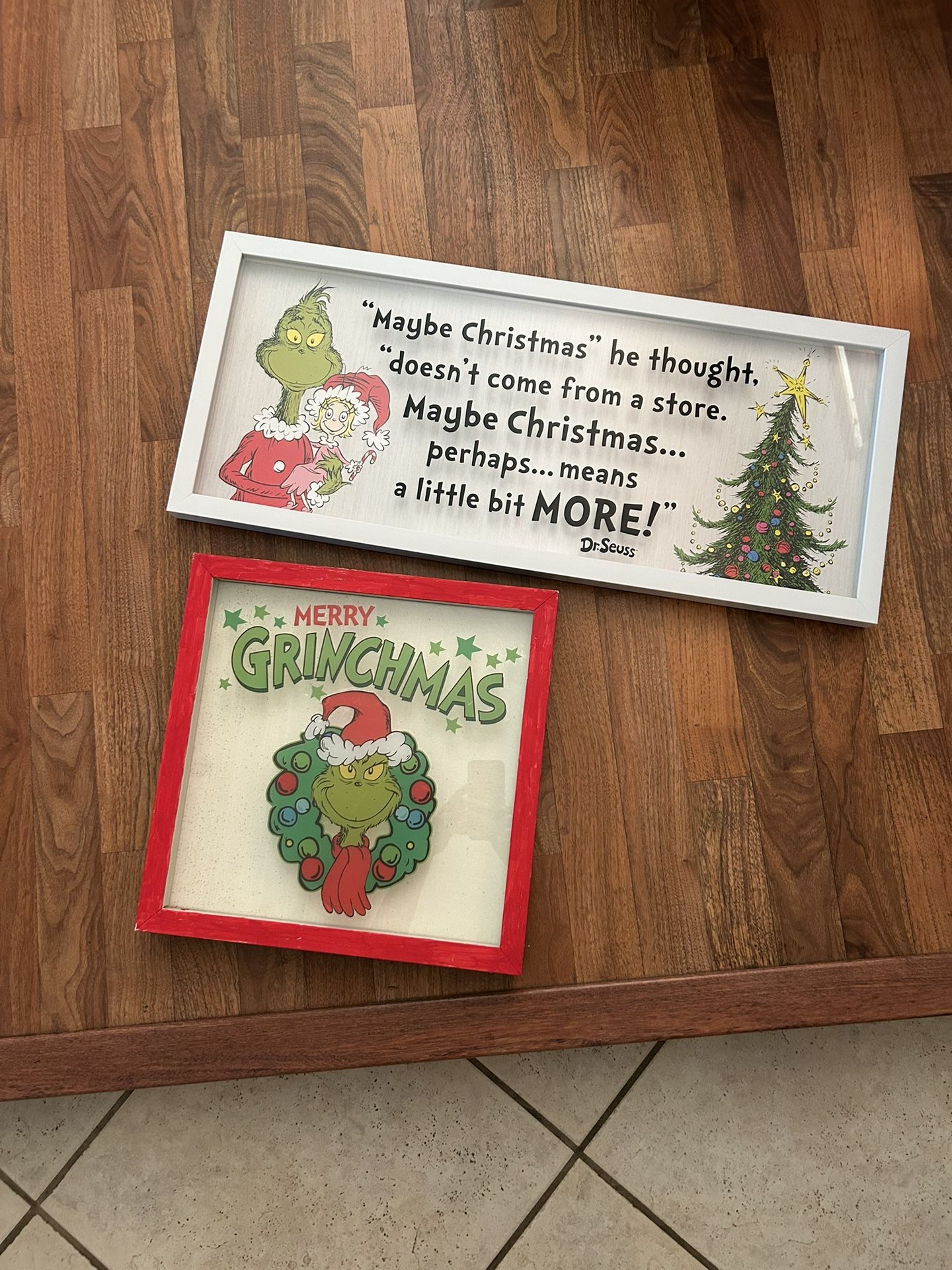 2 Grinch Framed Pictures