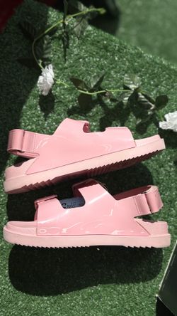 Gucci Pink Rubber Mini Double G Flat Sandals