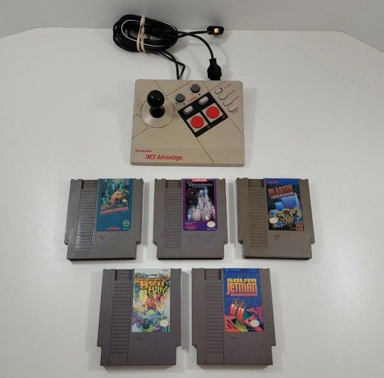 Nintendo NES Advantage Controller with 5 NES Games