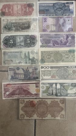 Mexican currency old school