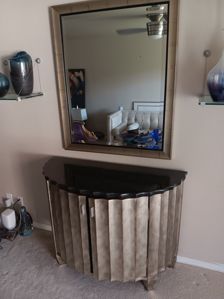 Credenza with mirror