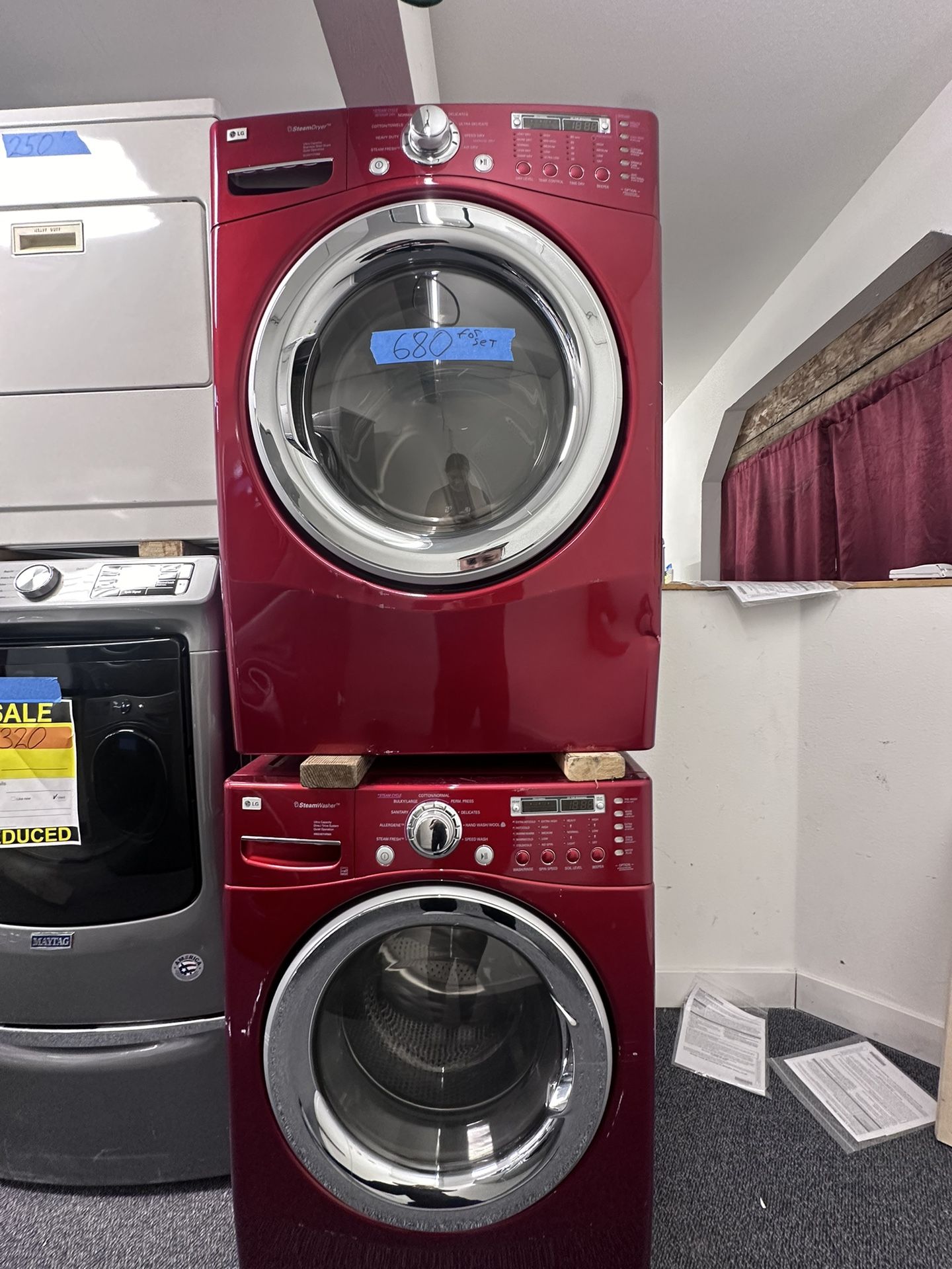 Lg Washer And Dryer Set Electric Stackable 