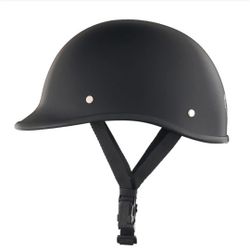 DOT Motorcycle Half Helmet TN666 – Matte Black – Size S (55-56 cm)