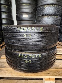 225 55R 18 GOOD YEAR ASSURANCE TIRES 2255518 USED TIRES (PAIR) MOUNT BALANCE INCLUDED