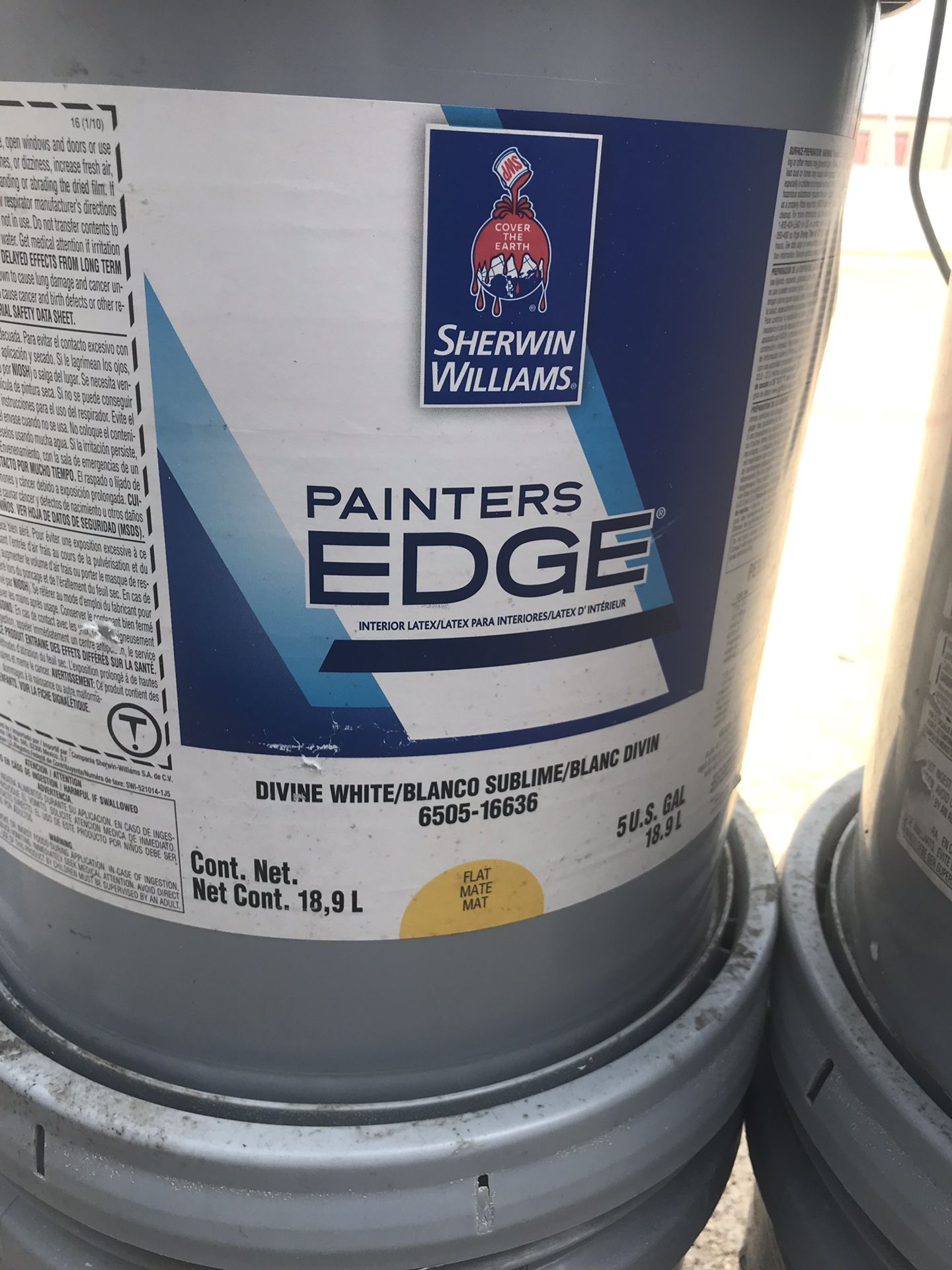 (5) SherwinWilliams 5 gallon buckets of paint for Sale in Arlington