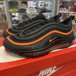 GS Nike Air Max 97 “Black/Safety Orange” Sizes 5.5Y & 6.5Y