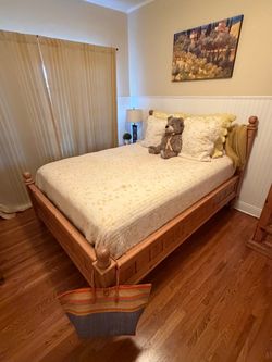 Pine Wood Full/Queen Bed Frame