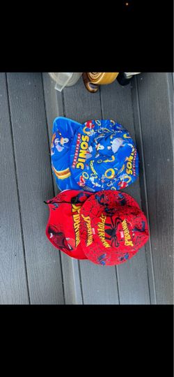 Kids Sonic and Spider-Man Bucket Hats – Set of 2